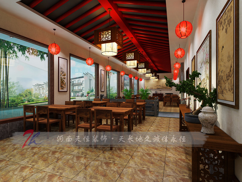 徽派餐館設計(jì)